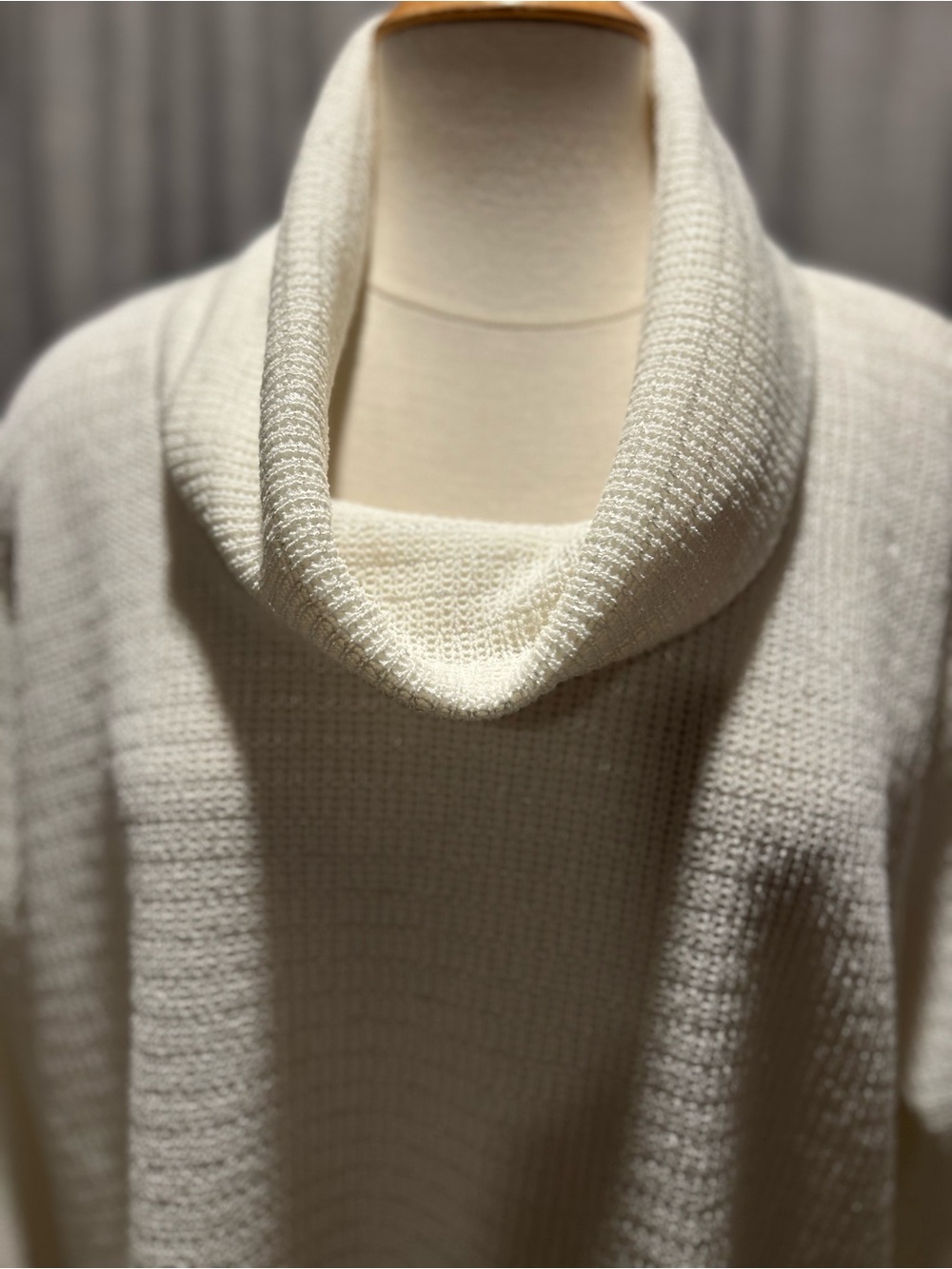 Ruby Rd. Cream Cowl Neck Sweater - Picture 2 of 8
